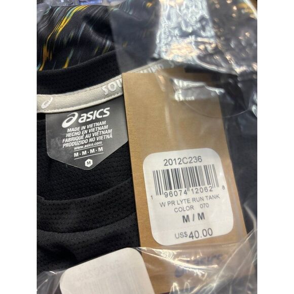 ASICS Women's PR Lyte Running Tank Night Shade/ Sage Print - Picture 9 of 10